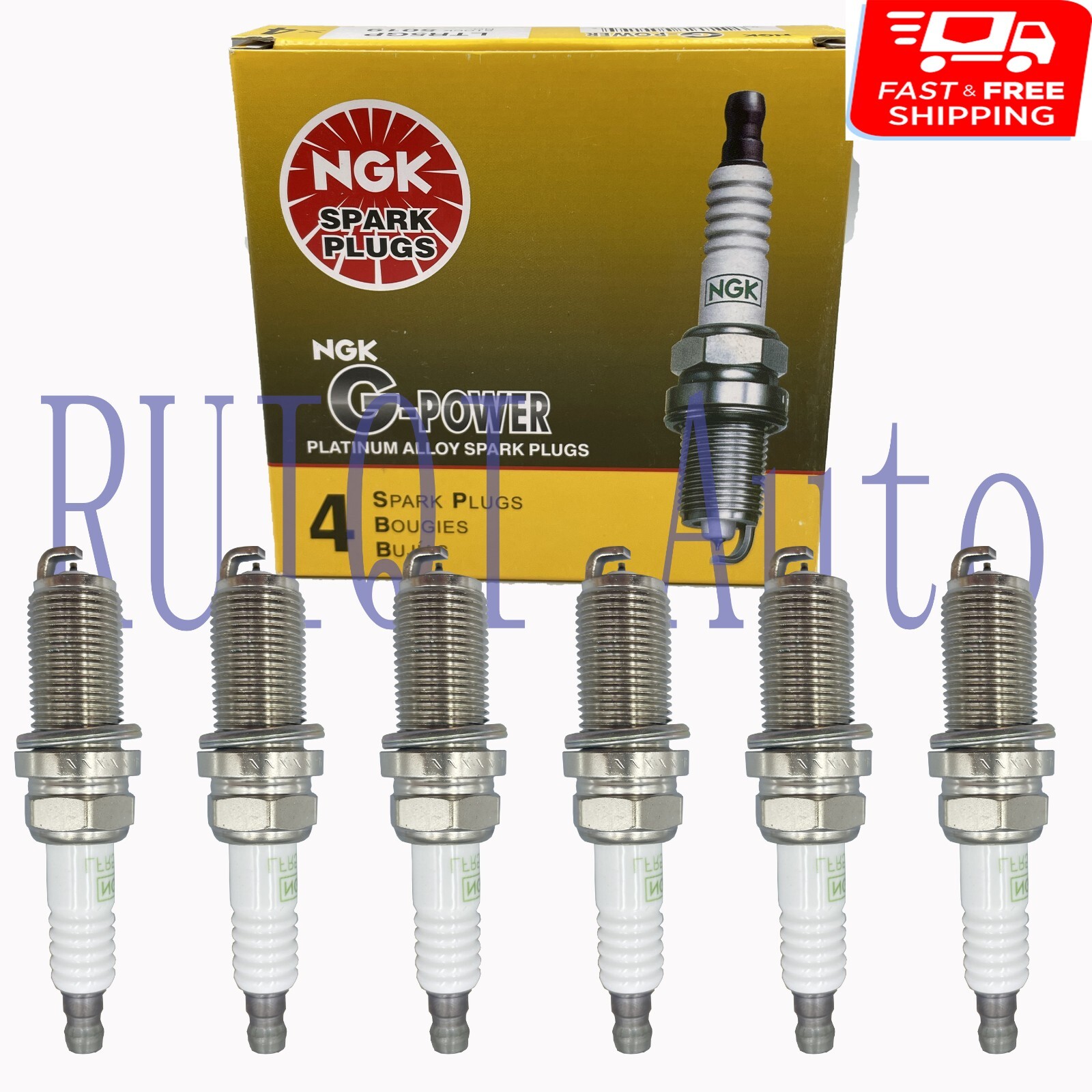 NGK Set of 6 G-Power Platinum Spark Plugs 0.044 Gap For Infiniti Kia Nissan V6