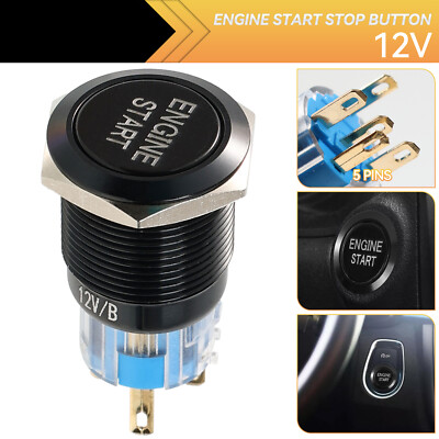 Auto Motor Start Push Button Zündung Starter Wasserdicht Start Stop Schalter 12V
