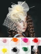 Headband Feather Kentucky Derby Wedding Hat Church Dressy Cocktail Fascinator
