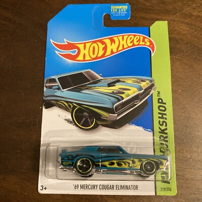 Hot Wheels  69 Mercury Cougar Eliminator Green 2014 HW Workshop 219/250 NIP