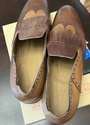 Mens Paul Fredrick Italian Leather Tassel Loafers Made In 