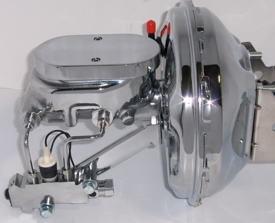 Pontiac LeMans Tempest GTO 11" Chrome Power Brake Booster Master Disc Drum Valve - Image 4 of 4