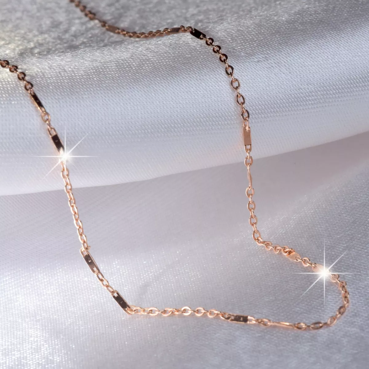 Rose gold online plated necklace chain