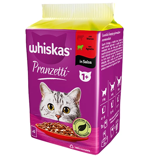 NASSFUTTER WHISKAS KATZENFUTTER MITTAGESSEN GEMISCHTES FLEISCH BOX 12x 6x 50g - Bild 2 von 4