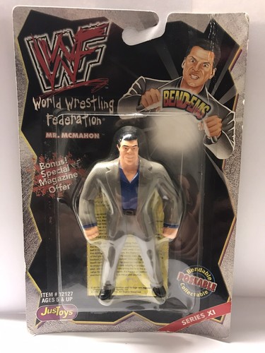 WWF MR MCMAHON Titan Sports Bend ems Wrestling Fig...