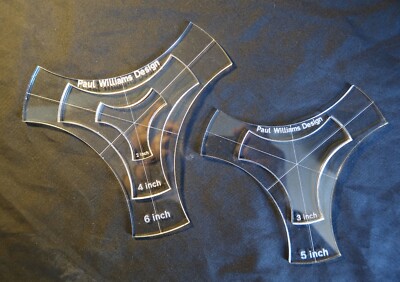 ''Y-Knoten'' Quiltschablone, 6 Zoll, Basteln, 5 ineinandergreifende Formen, UK