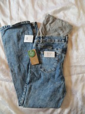 Schwangerschaftsjeans C&A verstellbarer Bund Überbauchbund Gr. 42 blau Stretch 