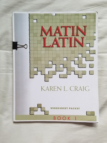 SET: Matin Latin Book 1 Teacher's Book and Blank Worksheet Packet Homeschool - Foto 8 di 13