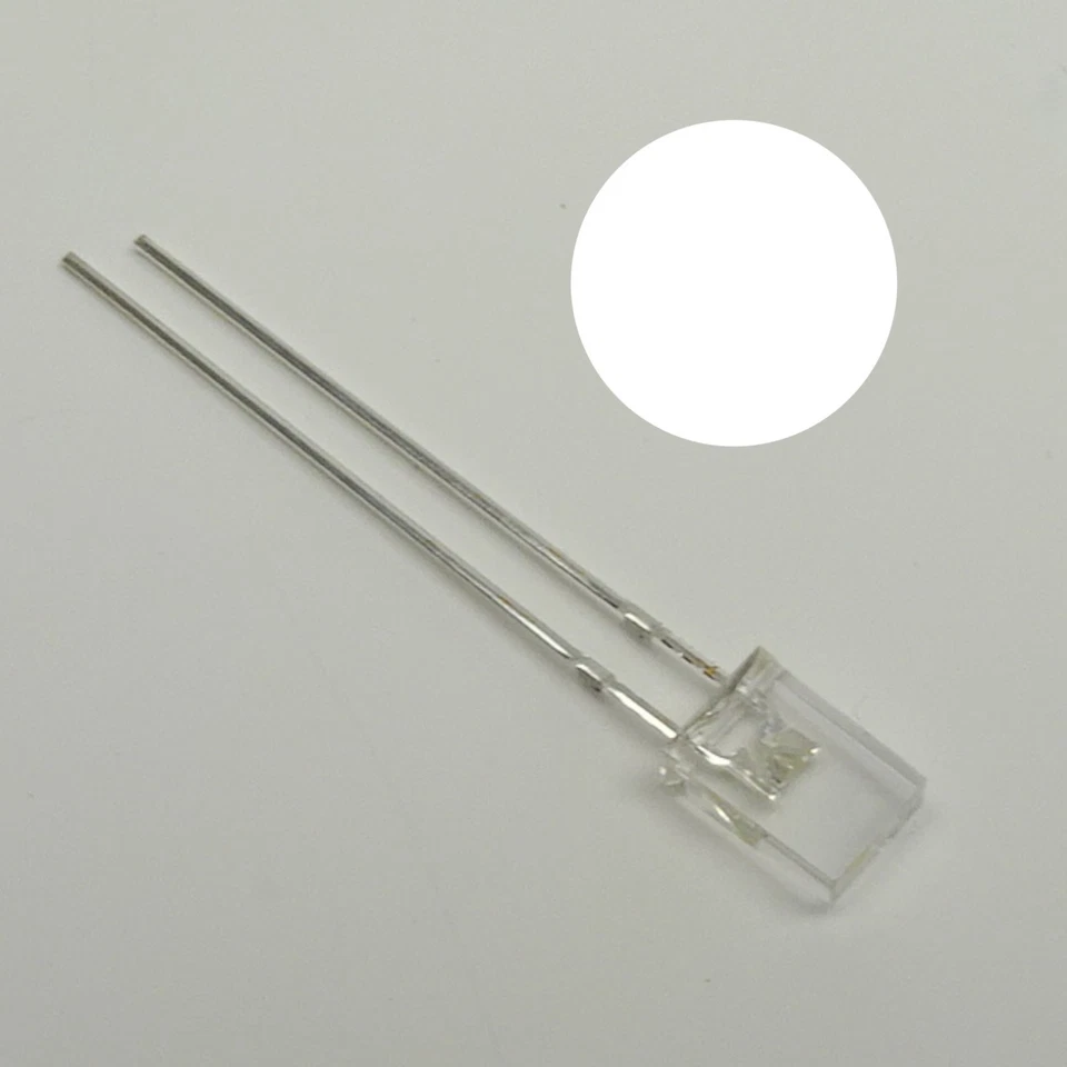 SABENNE-MODELLBAU LED Rechteckig Weiß klar 2x5mm 1/10/25/50 Stückzahl wählbar 2x5x7mm C2002
