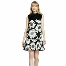 Victoria Beckham for Target Women's Small Drop Waist Summer Dress Black / White