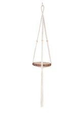 Macrame Hanger with Wooden Stump