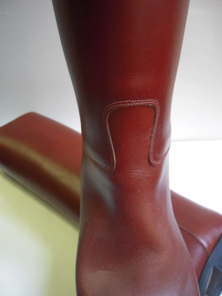 Stivali alti pelle IT da Ufficiale equitazione marrone Sergio Grasso suola cuoio Foto 3 de 4
