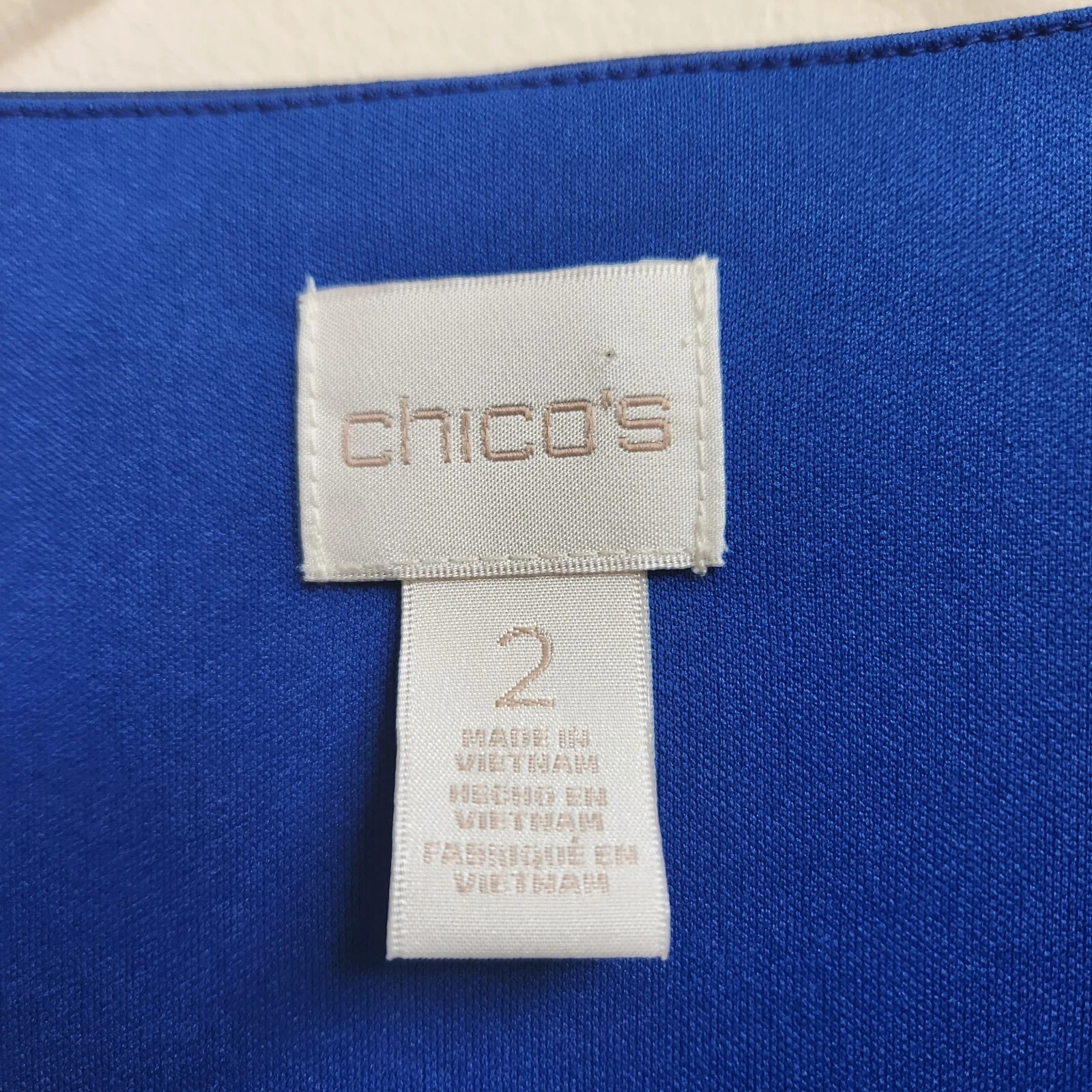 VETEMENTS Abito Chicos donna taglia 2 blu righe maglia maxi scollo a V senza maniche casual dress