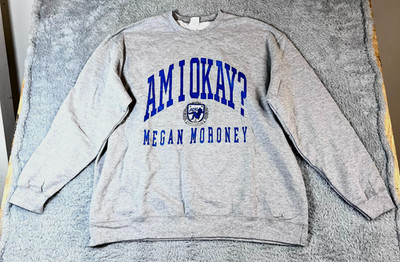 Megan Moroney Am I Okay Graphic Sweatshirt Gray Womens 2XL