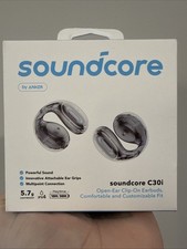 Soundcore C30i Open-Ear Earbuds Clip-On Headphones, Attachable Ear Grips NEW