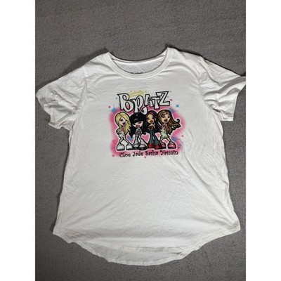 Bratz Graphic T-Shirt Womens XXXL White Y2K Cloe Jade Sasha Yasmin 2021 T-Shirt