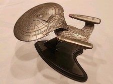 FRANKLIN MINT STAR TREK THE NEXT GENERATION U.S.S. ENTERPRISE PEWTER W/ STAND