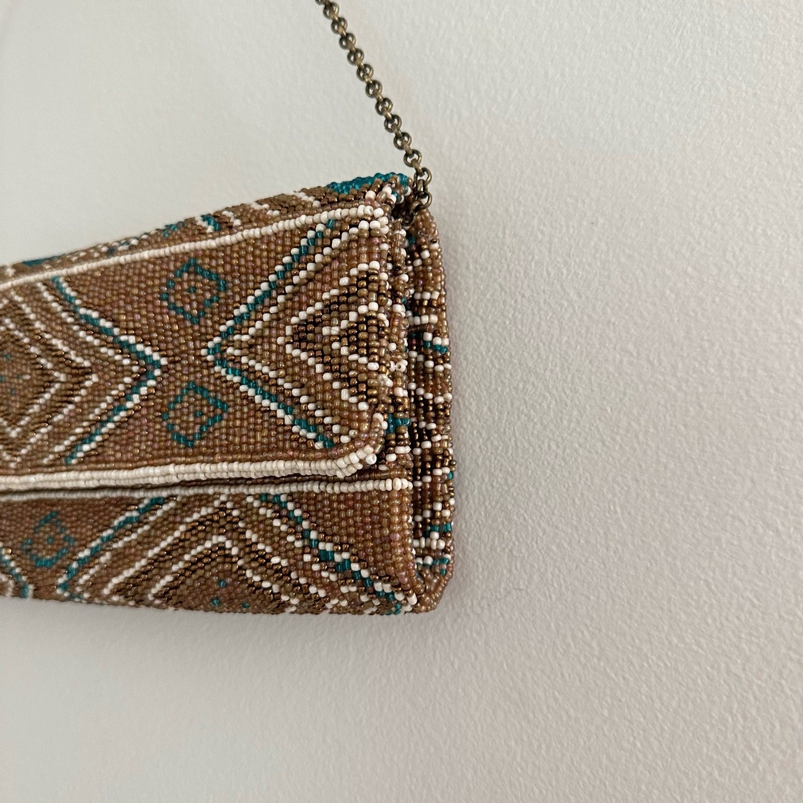 Santi Aztec Pattern Beaded Rectangle Shape Clutch… - image 7