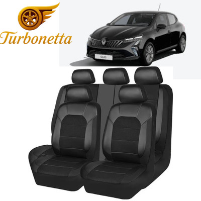 For All Renault Seat Covers Full Set Faux Leather Black 5 Seats Premium Look