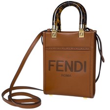 FENDI Sunshine Shopper Mini Hand Bag Demi Pattern 2WAY Shoulder Bag Hand Bag...