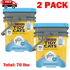 2 PACK- Purina Tidy Cats Clumping Cat Litter Clear Springs Scent Multi Cat, 35lb