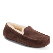Fireside By Dearfoams Men's Melbourne Genuine Shearling Moccasin Slipper