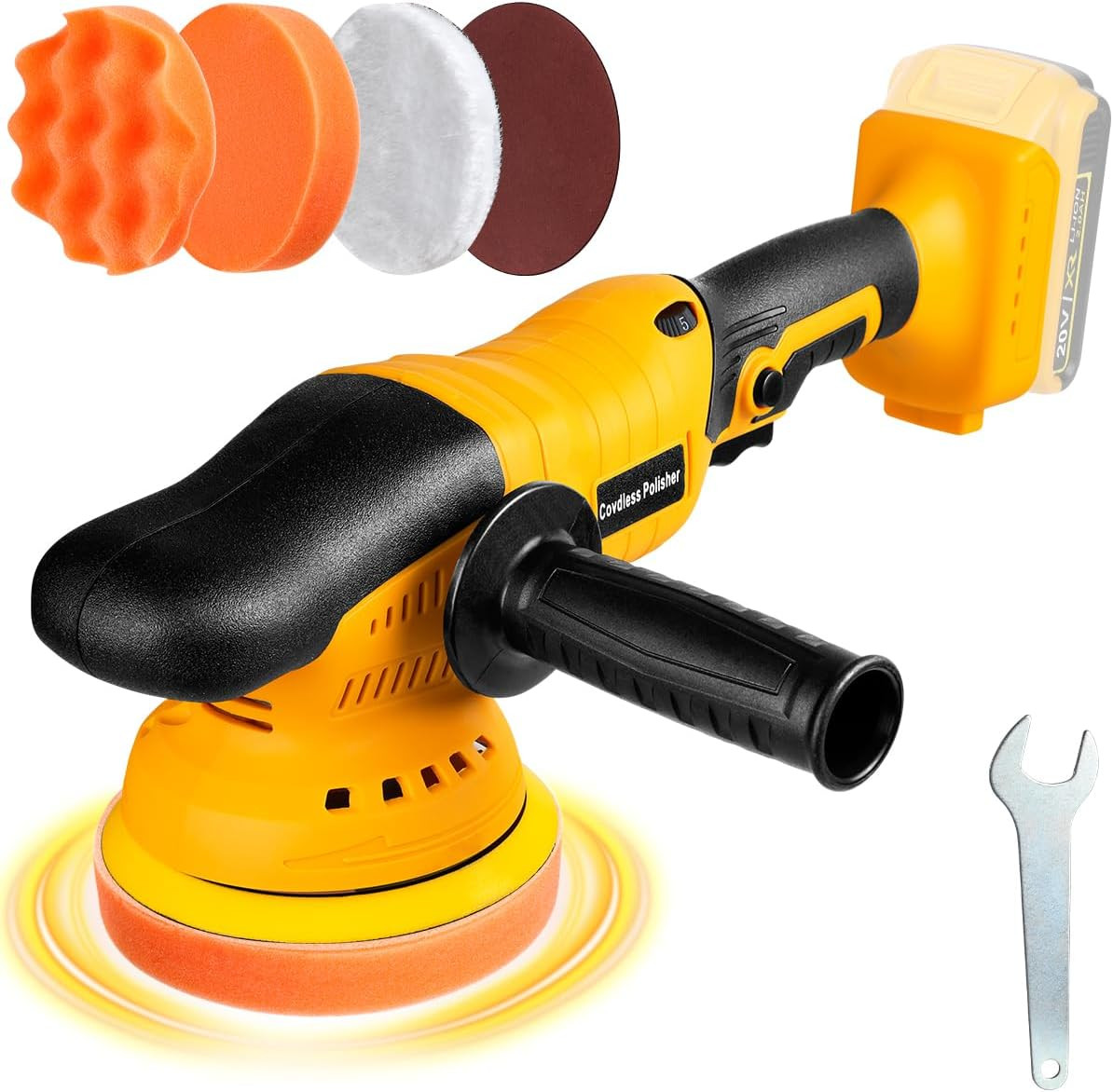 Cordless Buffer Polisher Kit for Dewalt 20V Battery(No Batte
