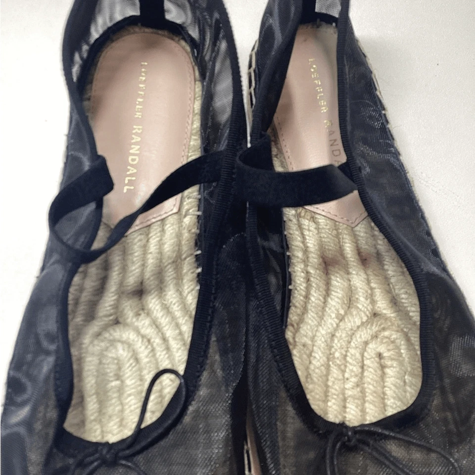 Loeffler Randall Kayla женщин мягкий Мэри Джейн Espadrille балет плоский черный - Изображение 3 из 4