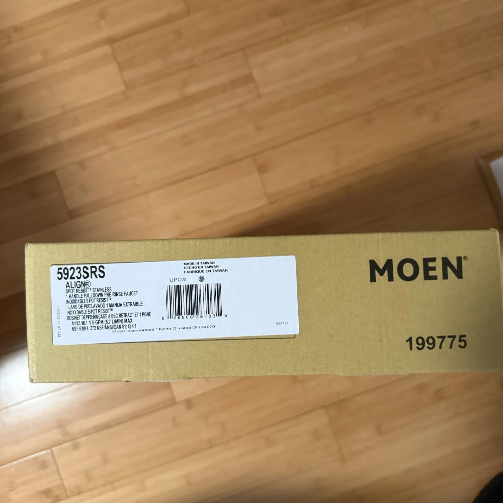 Moen 5923SRS Align Spot Resist Stainless Pulldown Kitchen Faucet, Spring Style