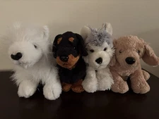 Webkinz GANZ Dog Lot Of 4. No Codes.