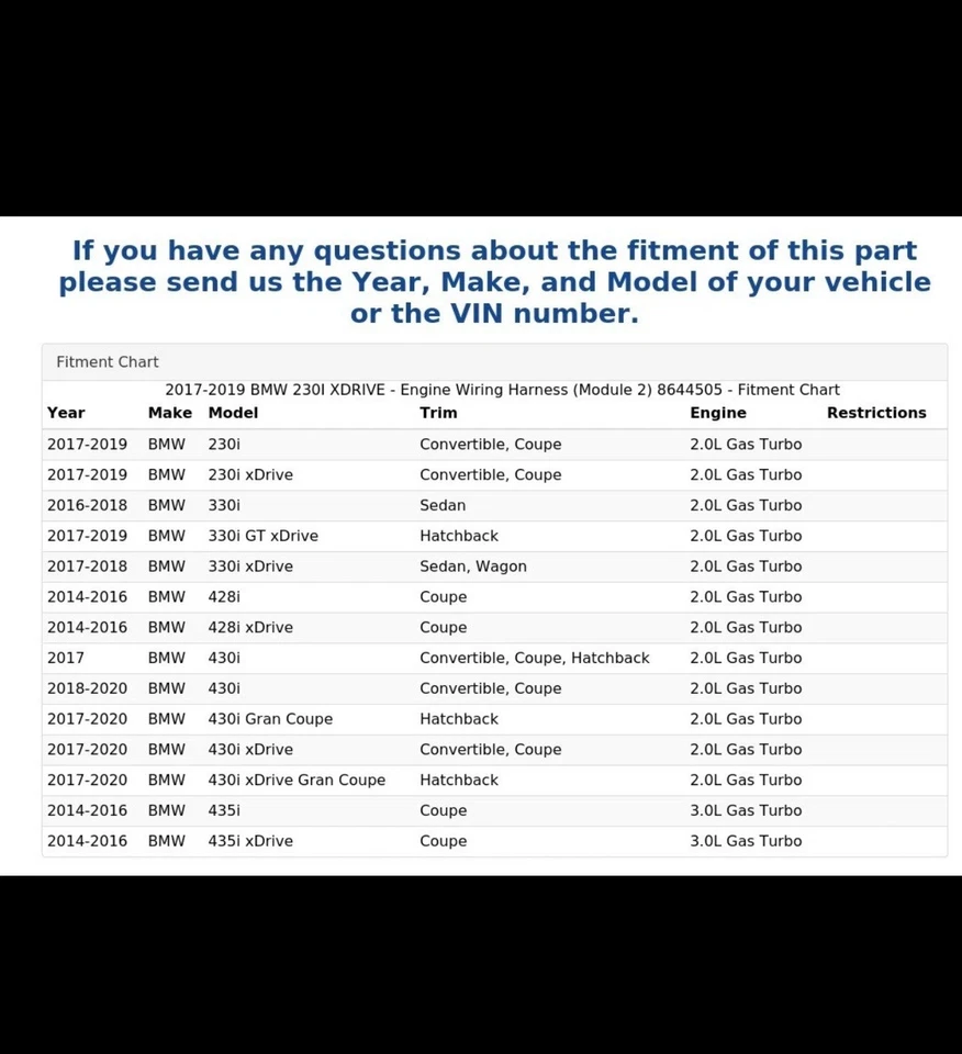 BMW 430i 2018 módulo de arnés de cables del motor 1 Foto 4 de 4