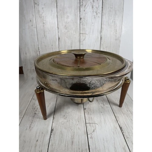 Vintage Pyrex Glass George Briard Gold Mismatched 3qt RareCasserole Warming Dish