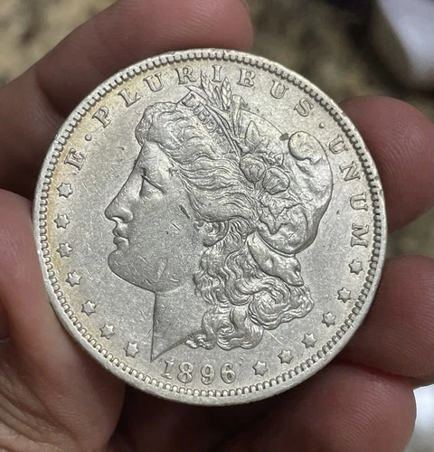 1896-O Morgan Dollar Looks AU DETAILS KEY DATE