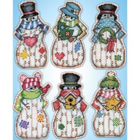 "Design Works Kreuzstich Stickpackung \"Weihnachtsbaumschmuck SchneemäNner Im Land"