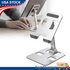 Universal Foldable Adjustable Metal Stand Holder Desk Tabletop Phone iPad Tablet