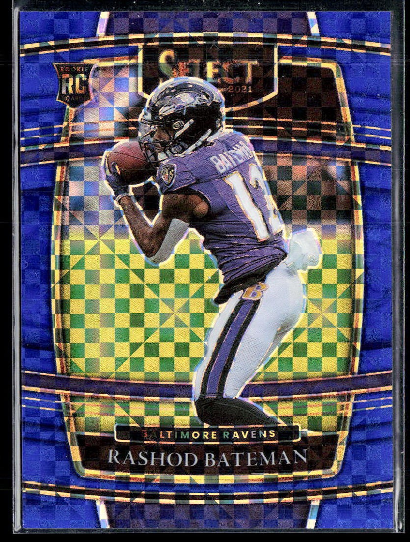 2021 Panini Select #55 Rashod Bateman Blue Prizm #/199