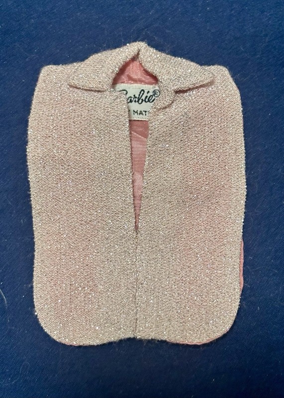 Vintage Barbie Invitation To Tea Vest 1632 Pink Mattel 1965 Tabard