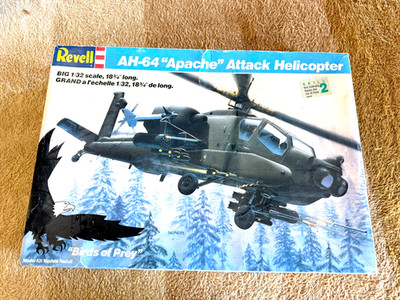 1987 - Revell AH-64 Apache Attack Helicopter 4575, 1/32 Scale KIT NEW 4716