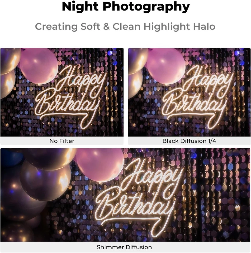 K&F Concept Shimmer Diffusion 1 Effect Filter Optical Glass Glimmer Glass Filter - Image 3 of 4