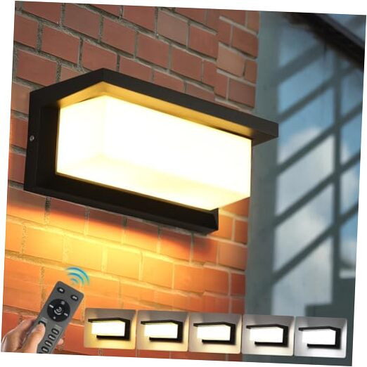 5CCT Adjustable LED Outdoor Wall Sconce Light with Remote Control IP65 Waterproof Modern Exterior Lighting