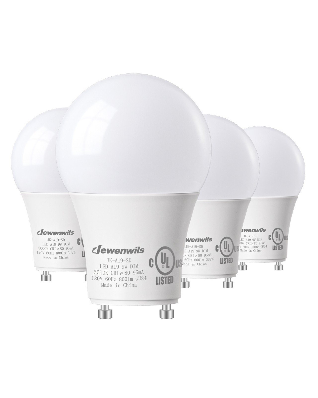 DEWENWILS GU24 LED Light Bulb 5000K Daylight White A19 , GU2