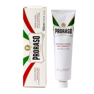 Proraso Shaving Cream Green Tea and Oats Tube White