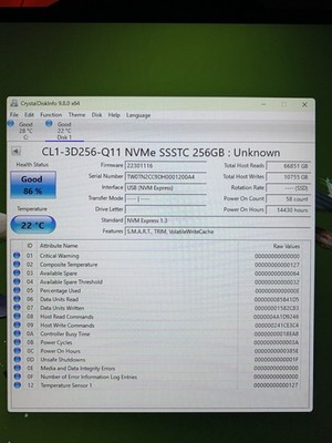 SSSTC 256GB M.2 NVMe 2230 Solid State Drive CL1-3D256-Q11 0TN2CC