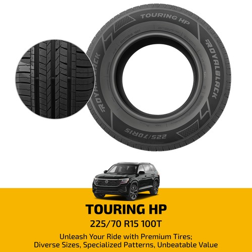 Quality TOURING Performance Tire 225/70R15 100T for SUVs 7.9mm Tread 560AA BSW - Picture 1 of 7
