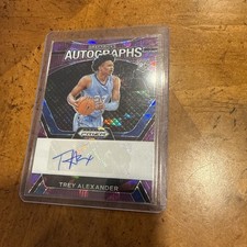 2024-25 Panini Prizm Draft Picks Purple Ice Auto Trey Alexander RC /99
