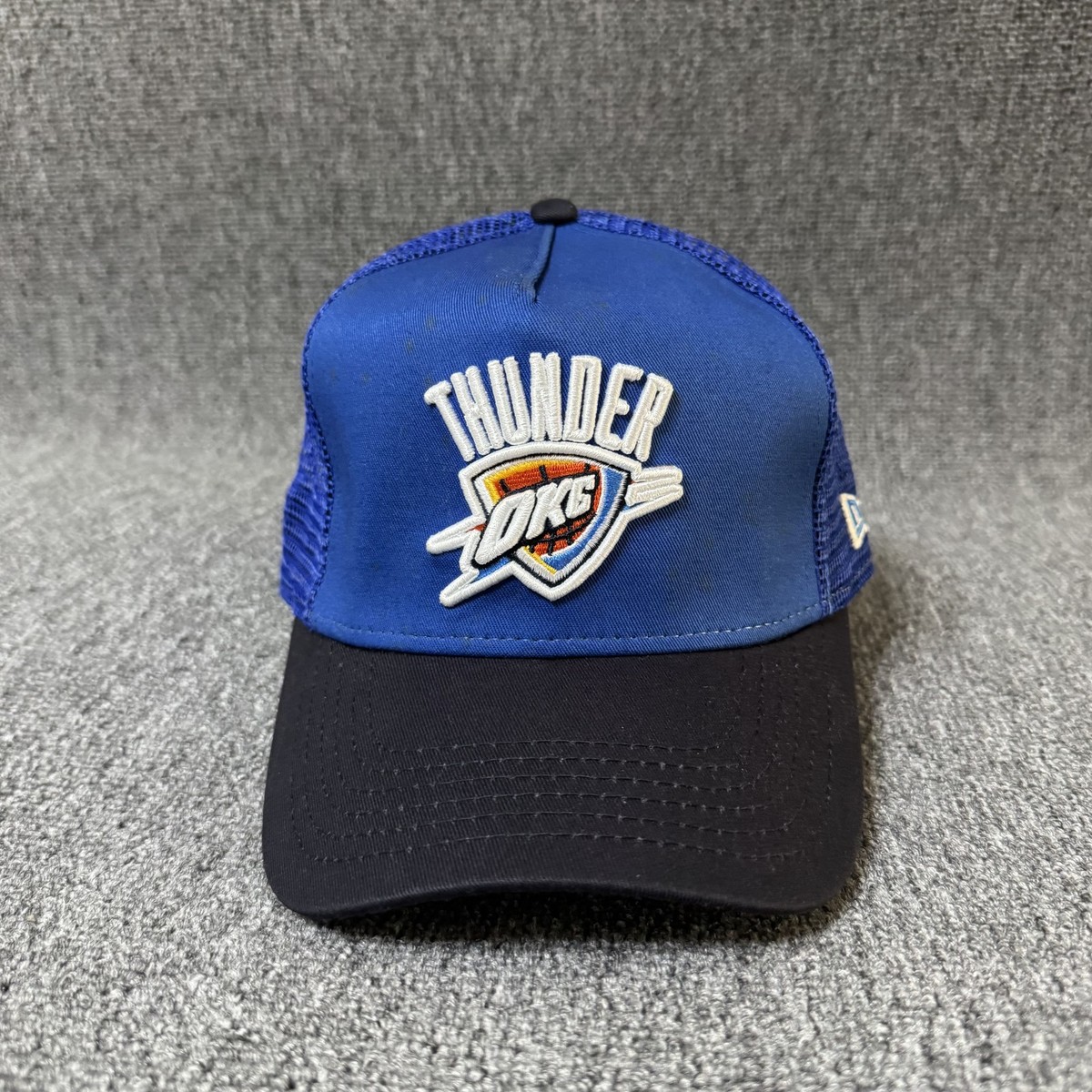 New Era OKC Thunder Trucker Snapback Blue Black One Size NBA Hat