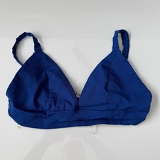 Royal Blue Triangle Bikini Top Swimsuit Halter Neck Adjustable Straps