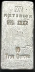 🌟 Vintage MATERION (ACADEMY) Old Poured 10 oz .999 Silver Bar RARE
