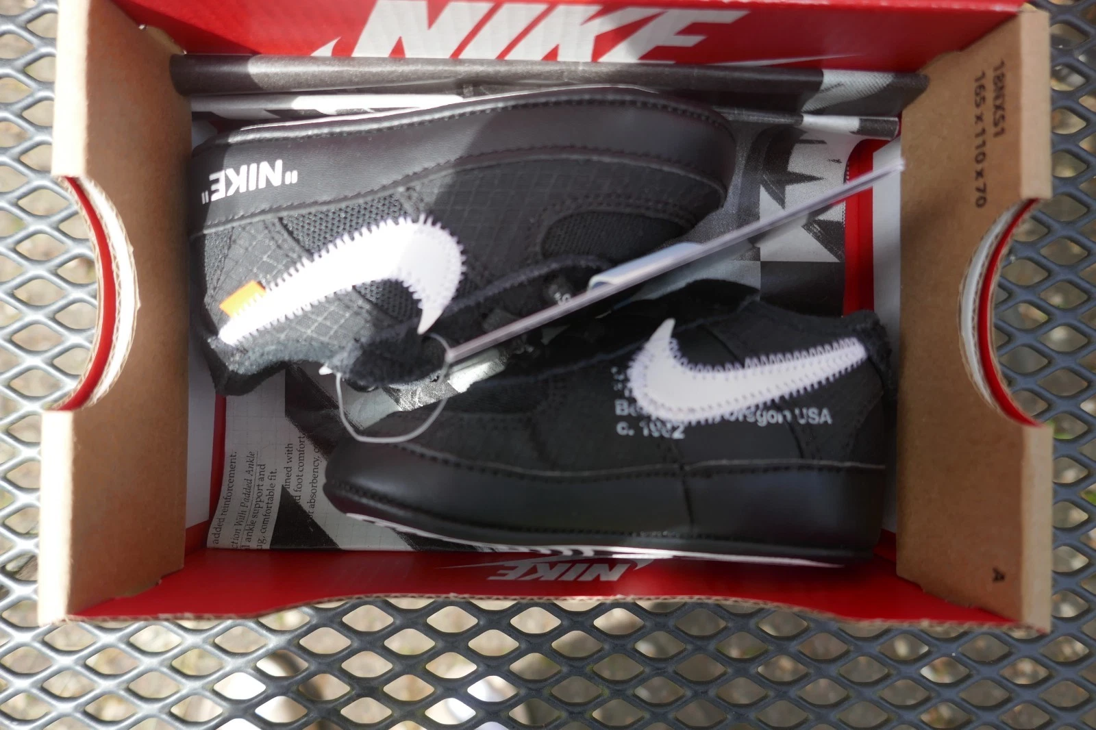 nike x off-white air force 1 TD Black size 3c