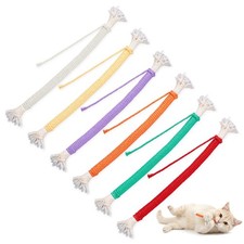 Ezymivs Cat Toys Chew Ropes, 6 PCS Kitten Teething for Indoor multicolor